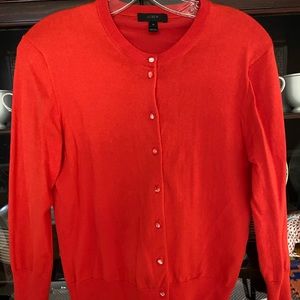 J. Crew red cardigan